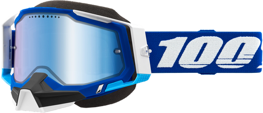 RACECRAFT 2 SNOWMOBILE GOGGLE BLUE MIRROR BLUE LENS 50012-00002 image 1