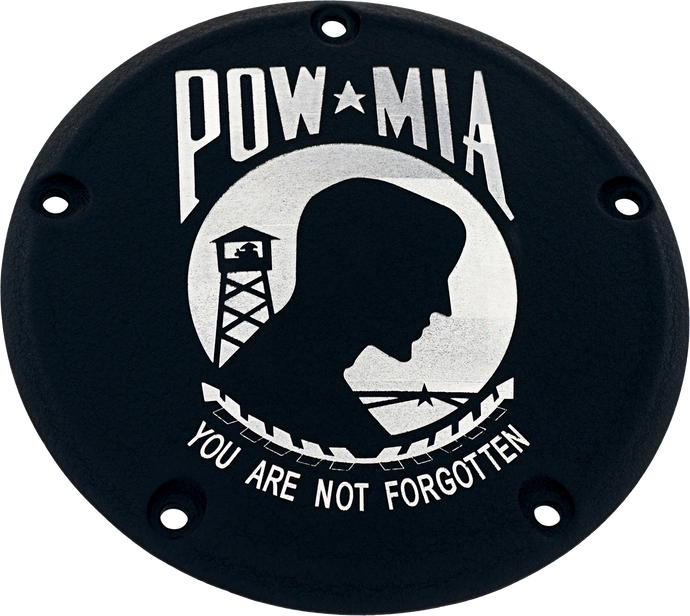 6   M8 SOFTAIL DERBY COVER POW-MIA BLACK POW02-67BG image 1