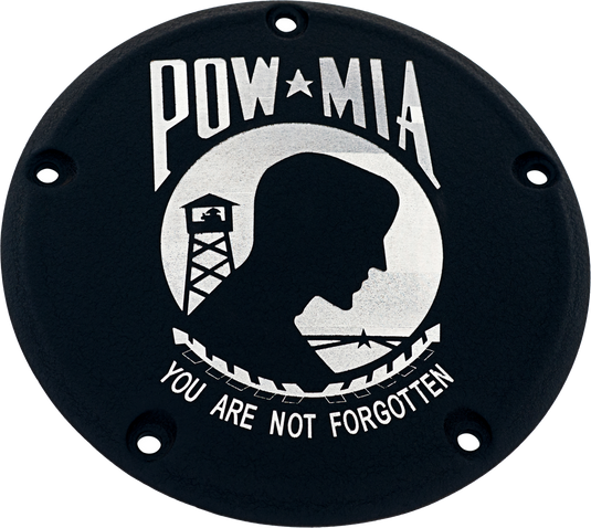 7   M8 FLT/FLH DERBY COVER POW-MIA BLACK POW02-46BG image 1
