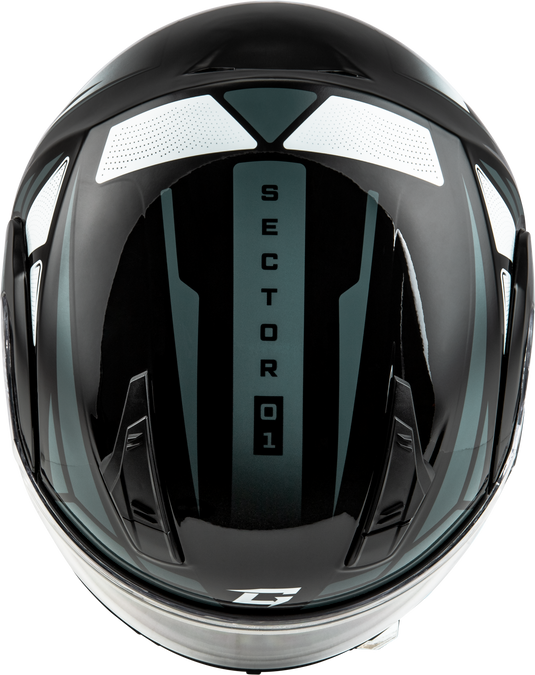 MD-04S SECTOR SNOW HELMET BLACK/SILVER MD M2043365 image 3