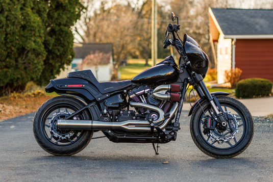 GRAND PRIX 2-1 BLACK RACE ONLY M8 SOFTAIL `18-23 W/FWDS 10-1064 image 1