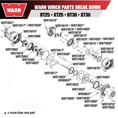 WARN WINCH SUN GEAR, STAGE 1