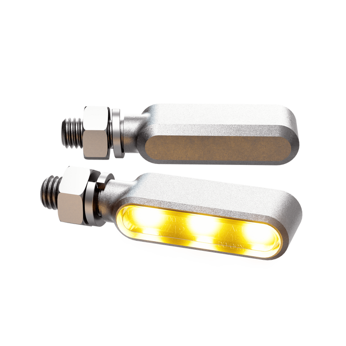 BRONX LED TURN SIGNAL PAIR SILVER 204-2801 image 1