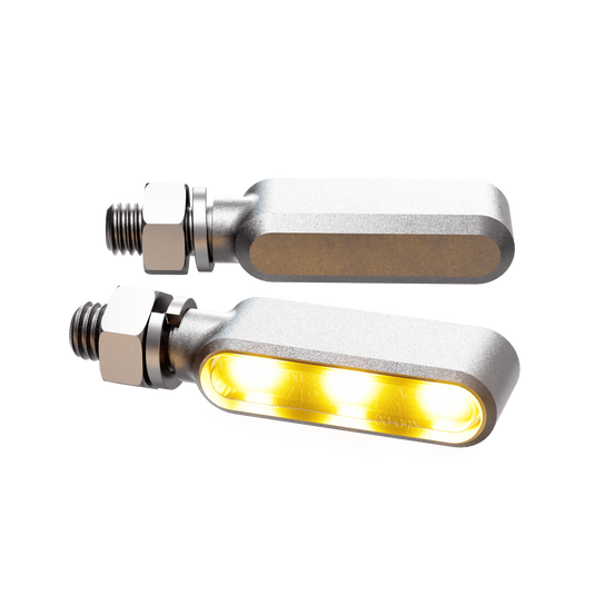 BRONX LED TURN SIGNAL PAIR SILVER 204-2801 image 1