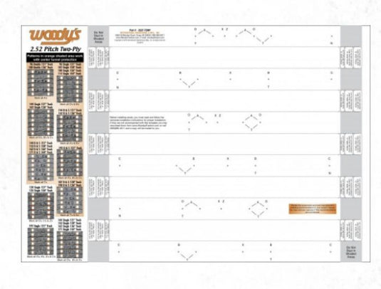 2.52 PITCH TEMPLATE TWO PLY TRACKS