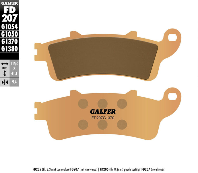 BRAKE PADS SINTERED FD207G1370 FD207G1370 image 1