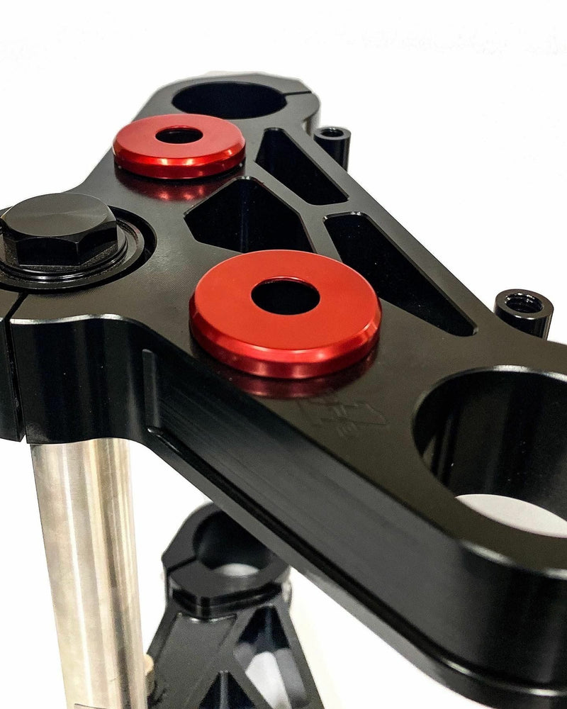 Load image into Gallery viewer, HANDLEBAR RISER DAMPER KIT POLYURETHANE BUSHING RED ANODI 103070R image 2
