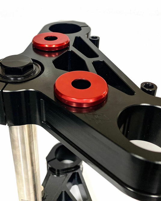 HANDLEBAR RISER DAMPER KIT POLYURETHANE BUSHING RED ANODI 103070R image 2