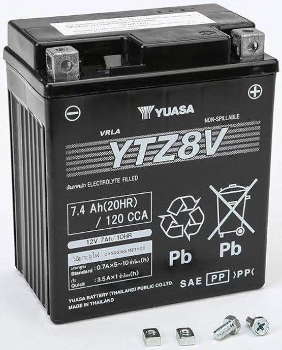 YTZ8V FACTORY ACTIVATED MAINTENANCE FREE 12 VOLT BATTERY