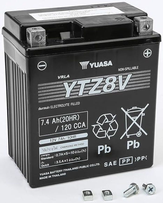 YTZ8V FACTORY ACTIVATED MAINTENANCE FREE 12 VOLT BATTERY