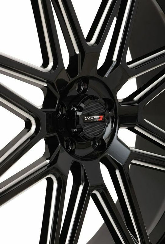 ST7 WHEEL 24X9 5+4 (0MM) 5/4.5 GLOSS BLACK MILLED 24S3-7255 image 2