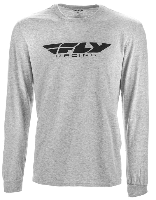 FLY CORPORATE L/S TEE GREY HEATHER XL 352-4149X image 1