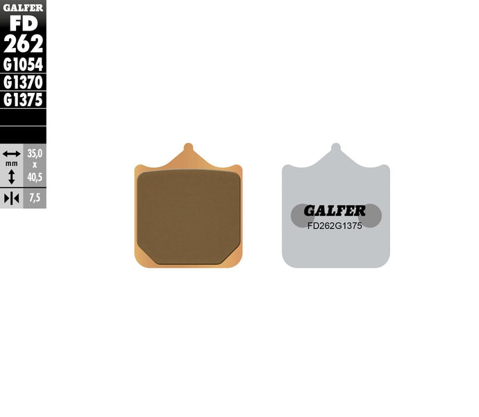BRAKE PADS SINTERED CERAMIC FD262G1375 FD262G1375 image 1