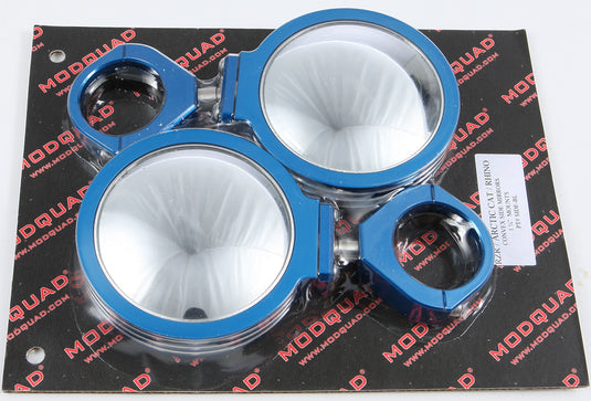 BILLET SIDE MIRRORS ROUND BLUE 1.75