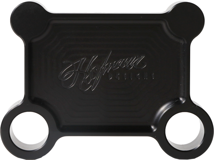H/D BILLET PULL BACK PLATE BLACK BATWING HDB-1017B image 1