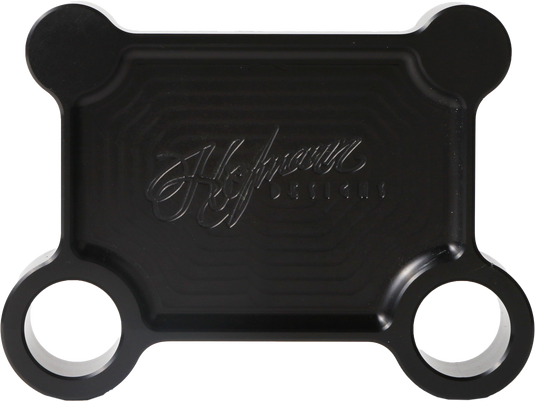 H/D BILLET PULL BACK PLATE BLACK BATWING HDB-1017B image 1