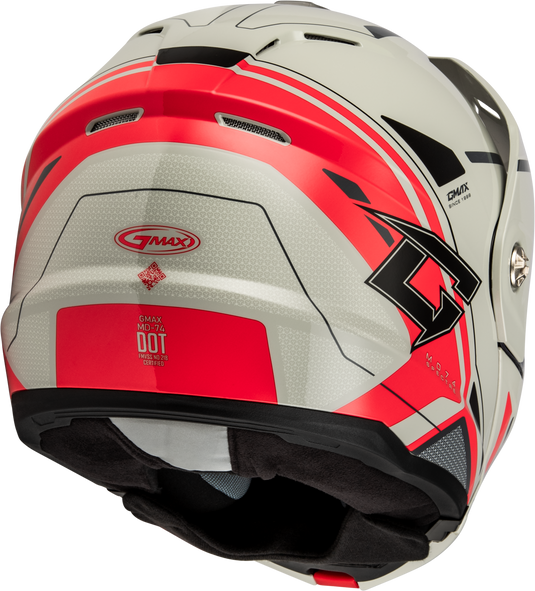 MD-74S SPECTRE SNOW HELMET W/ ELECTRIC SHIELD WHITE/RED MD M10742355 image 4