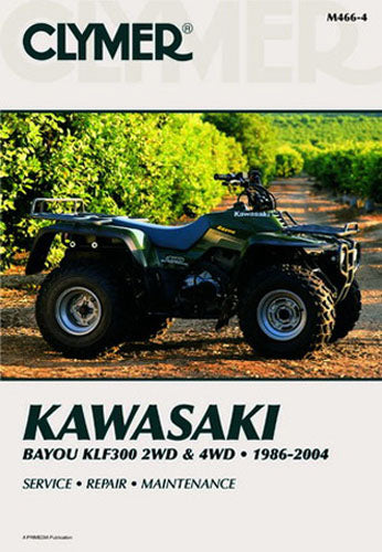 CLYMER MANUAL KAW BAYOU KLF3002WD & 4WD 86-04