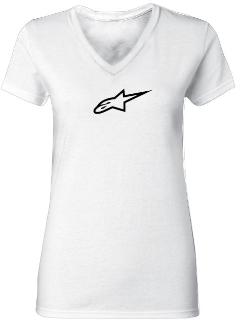 WOMENS AGELESS TEE V-NECK WHITE LG 1W37-72900-20-L image 1