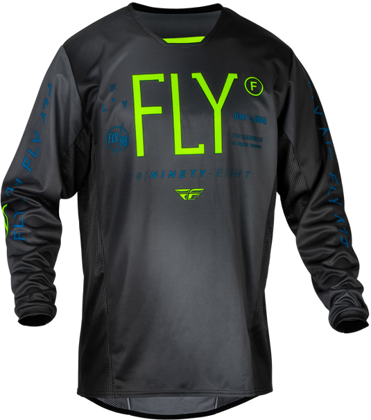 YOUTH KINETIC PRODIGY JERSEY CHARCOAL/NEON GRN/TRUE BLU YM 377-526YM image 1