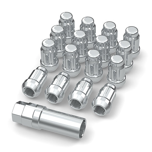 LUG NUT SET CHROME WITH KEY & VALVE STEM 10X1.25 (16PCS)