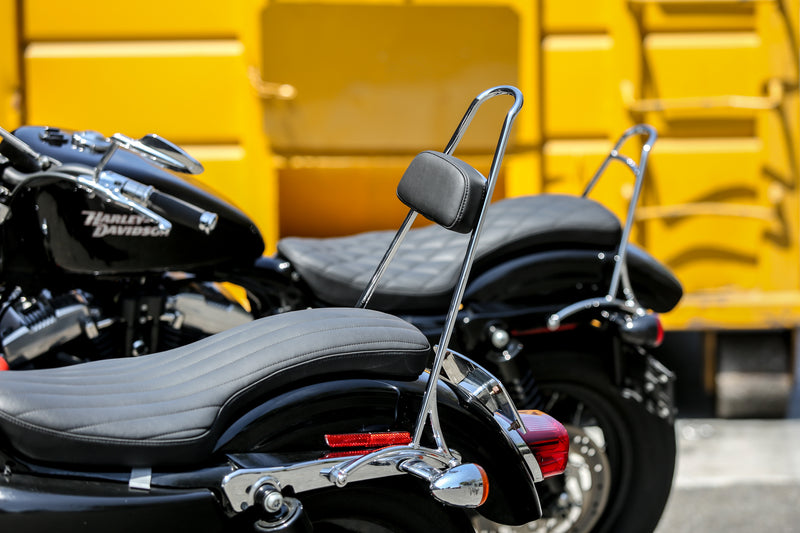 Load image into Gallery viewer, TALL SISSY BAR W/ PAD CHROME DYNA 06-17 B13-1505C image 2
