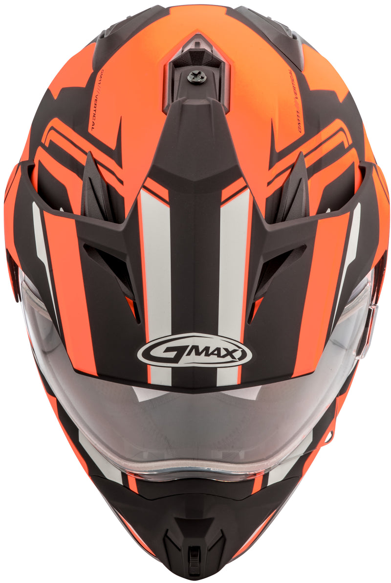 Load image into Gallery viewer, GM-11 DUAL-SPORT VERTICAL SNOW MATTE BLACK/NEON ORANGE MD G2111695 F.TC-26 image 5

