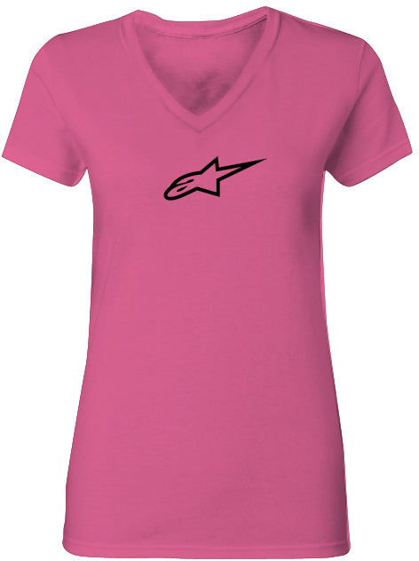 WOMENS AGELESS TEE V-NECK PINK XL 1W37-72900-312-X image 1