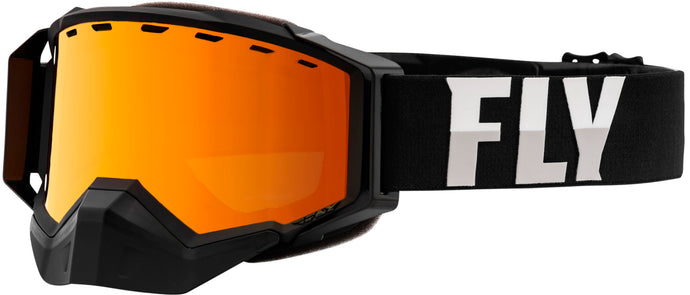 ZONE PRO SNOW GOGGLE BLK/GRY W/ORNG MIR/ POLARIZED SMK LENS FLB-059 image 1