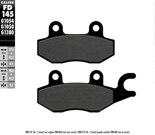 BRAKE PADS SEMI METALLIC FD145G1054 FD145G1054 image 1
