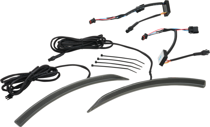 SLAYER FRONT FENDER LED LIGHT SMOKE LENS CAN 41-187ABK image 1