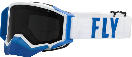 ZONE PRO SNOW GOGGLE WHT/BLUE W/ POLARIZED SMOKE LENS 37-50339 image 1