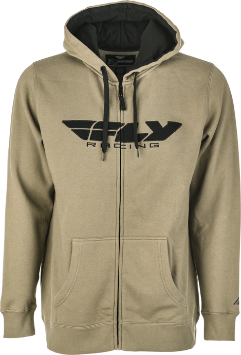 FLY CORPORATE ZIP UP HOODIE TAN/BLACK XL 354-0194X image 1