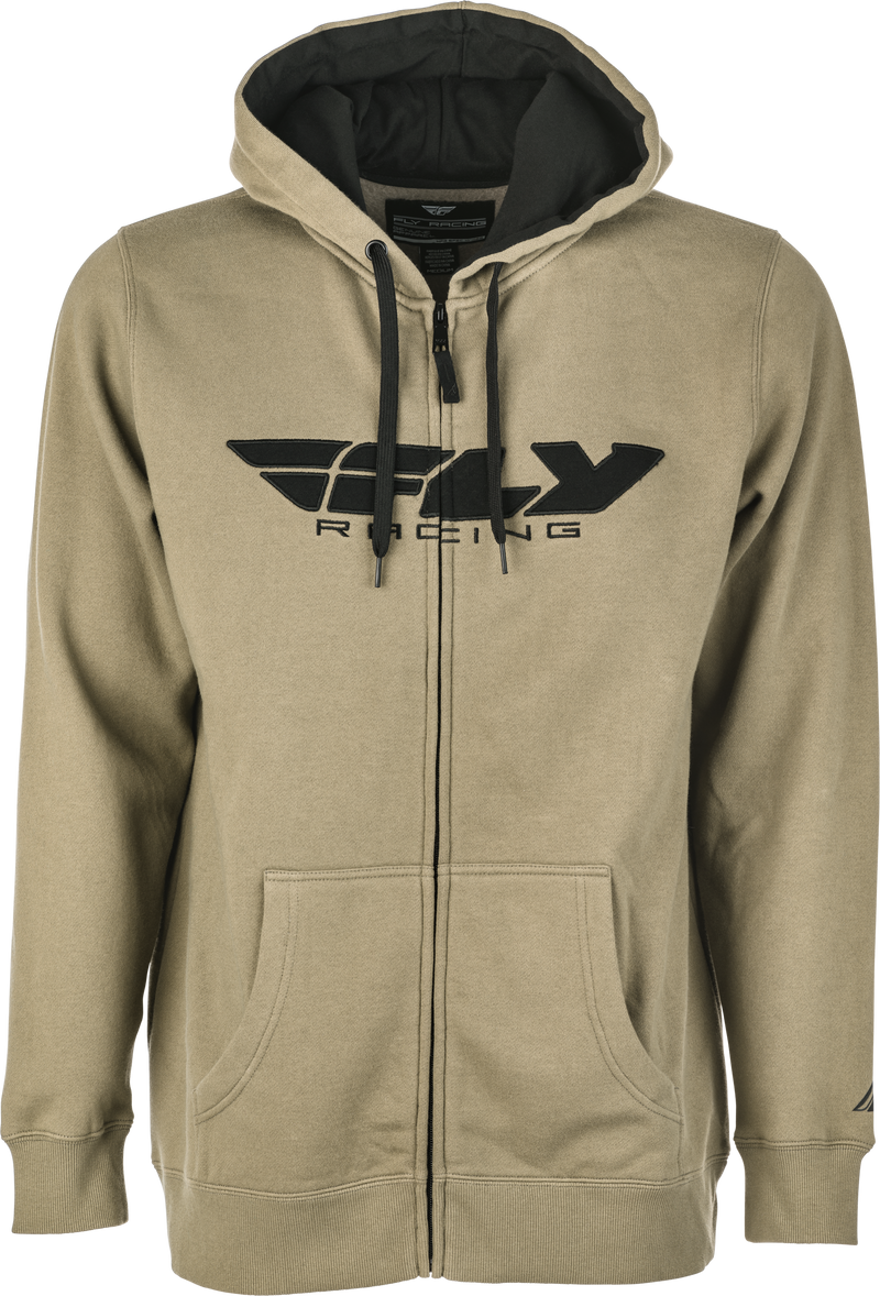 Load image into Gallery viewer, FLY CORPORATE ZIP UP HOODIE TAN/BLACK MD 354-0194M image 1

