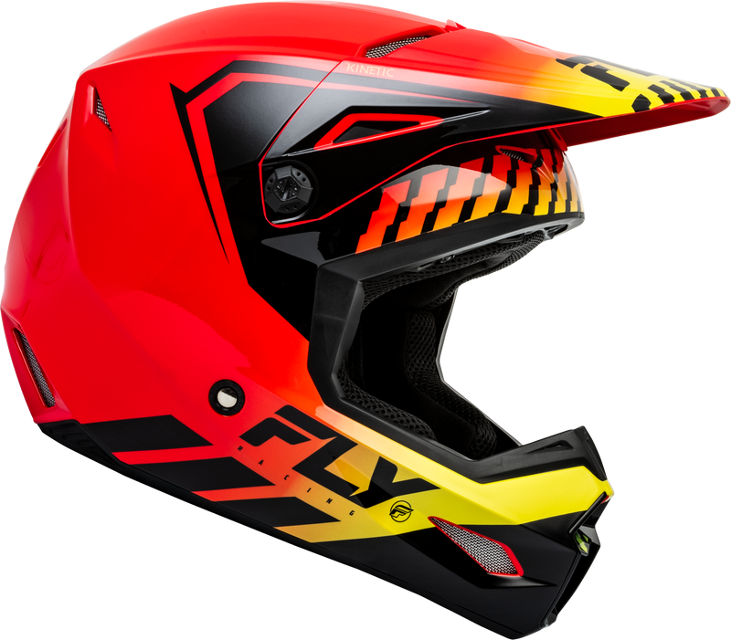 Load image into Gallery viewer, KINETIC MENACE HELMET RED/BLACK/YELLOW 2X F73-86582X image 4
