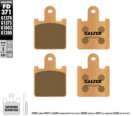BRAKE PADS SINTERED FD371G1370 FD371G1370 image 1