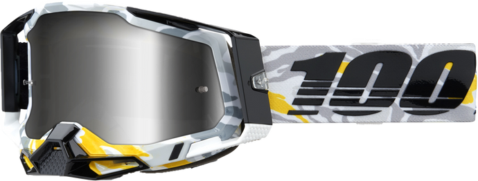 RACECRAFT 2 GOGGLE KORB MIRROR SILVER LENS 50010-00019 image 1