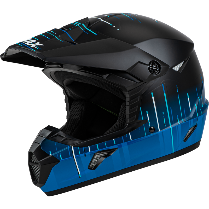 Load image into Gallery viewer, MX-46 FREQUENCY OFF-ROAD HELMET MATTE BLACK/BLUE MD D3463115 image 1
