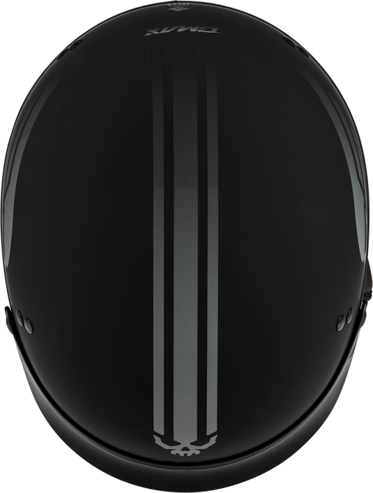 HH-65 RETRIBUTION HELMET W/PEAK MATTE BLACK/SILVER XS H96511813 image 3