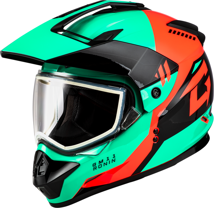 GM-11 RONIN HELMET BLACK/AQUA/CORAL XL A11151177 image 1