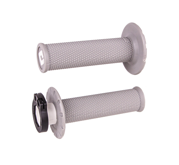 MX V2 LOCK-ON GRIPS NO WAFFLE GREY/SOFT COMPOUND H36NWG image 1
