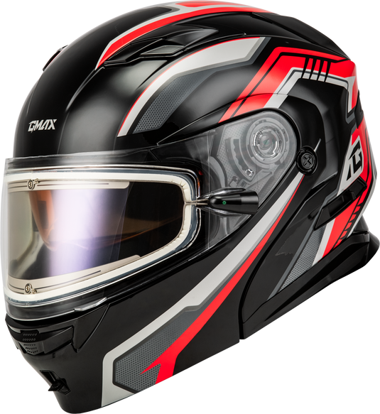 MD-01S TRANSISTOR SNOW HELMET W ELECTRIC SHIELD BLACK/RED SM M40139154 image 1