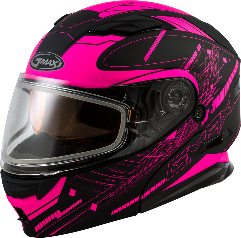Load image into Gallery viewer, MD-01S MODULAR WIRED SNOW HELMET BLACK/PINK LG G2011406D TC-14-ECE image 1

