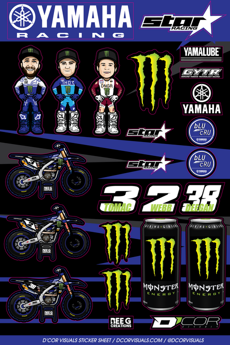 DECAL SHEETS YAMAHA 40-50-118 image 1