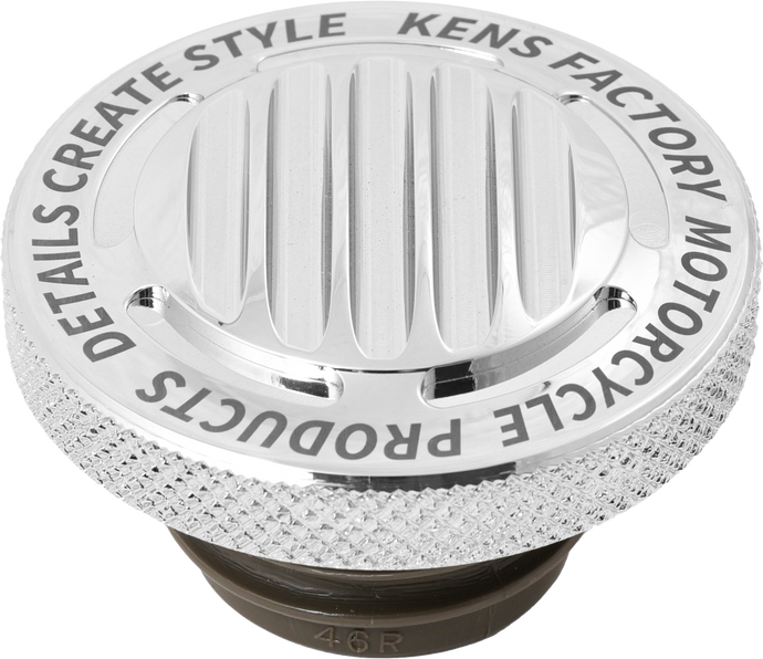 NX LVL GAS CAP FINNED CHROME RACHET SCREW RH KFC-05 image 1