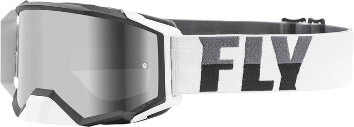 ZONE PRO GOGGLE WHITE/BLACK W/DARK SMOKE LENS W/POST FLA-063 image 1