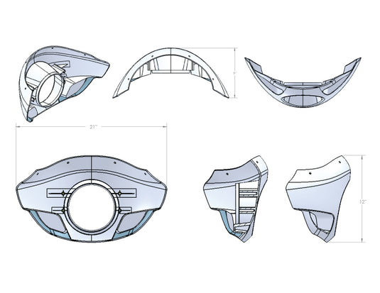 TOURING SPORT TALL FAIRING B10-2001 image 2