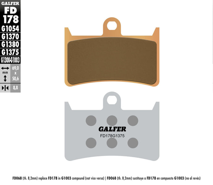 BRAKE PADS SINTERED CERAMIC FD178G1375 FD178G1375 image 1