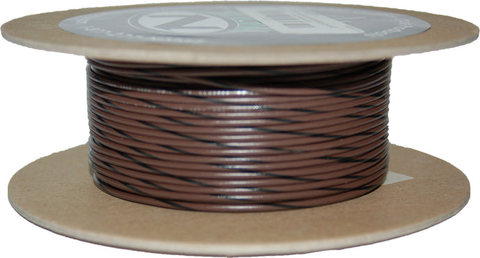 100' SPOOL 20-GAUGE WIRE (BROWN/BLACK STRIPE) NWR-10-100-20 image 1