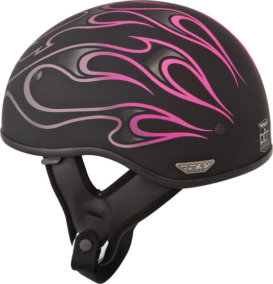 .357 FLAME HALF HELMET MATTE PINK MD 73-8205-3 image 1